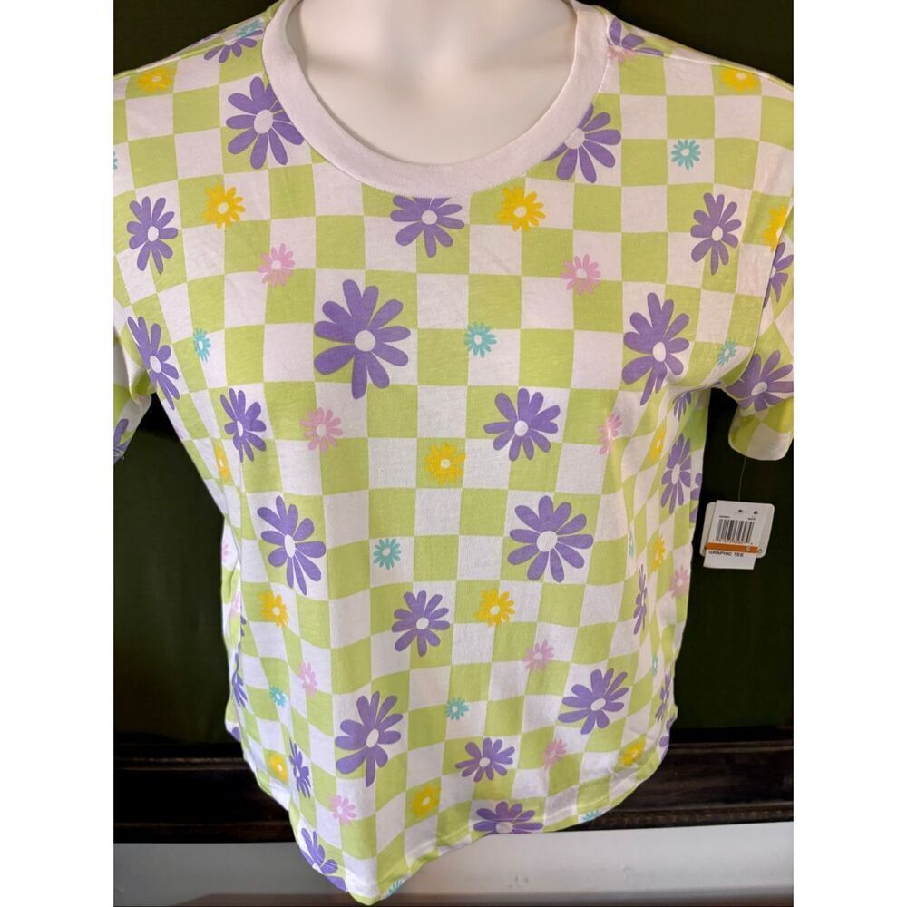 Rebellious One Floral Checkered Top - Small